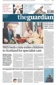 The Guardian (UK) Newspaper Front Page for 12 December 2016