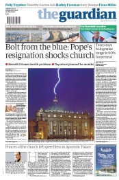 The Guardian (UK) Newspaper Front Page for 12 February 2013