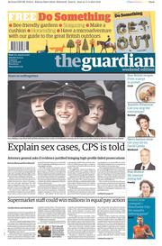The Guardian Newspaper Front Page (UK) for 12 April 2014