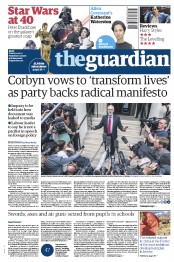 The Guardian (UK) Newspaper Front Page for 12 May 2017