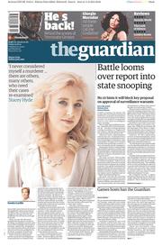 The Guardian Newspaper Front Page (UK) for 12 June 2015