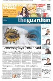 The Guardian Newspaper Front Page (UK) for 12 July 2014