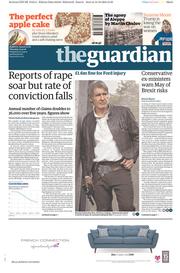 The Guardian (UK) Newspaper Front Page for 13 October 2016