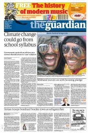 The Guardian Newspaper Front Page (UK) for 13 June 2011