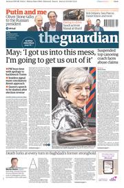 The Guardian (UK) Newspaper Front Page for 13 June 2017
