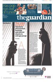 The Guardian (UK) Newspaper Front Page for 14 April 2017