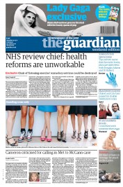 The Guardian (UK) Newspaper Front Page for 14 May 2011