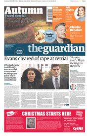 The Guardian (UK) Newspaper Front Page for 15 October 2016