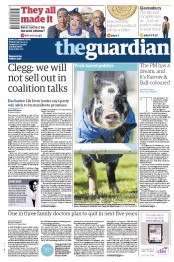 The Guardian (UK) Newspaper Front Page for 15 April 2015
