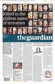 The Guardian (UK) Newspaper Front Page for 16 November 2015