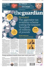The Guardian (UK) Newspaper Front Page for 16 November 2016