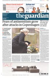The Guardian (UK) Newspaper Front Page for 16 February 2015