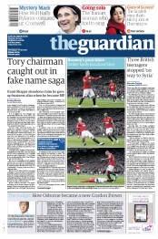 The Guardian (UK) Newspaper Front Page for 16 March 2015