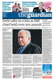 The Guardian (UK) Newspaper Front Page for 16 May 2011