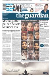 The Guardian (UK) Newspaper Front Page for 16 June 2015