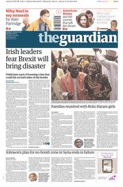 The Guardian (UK) Newspaper Front Page for 17 October 2016