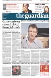 The Guardian (UK) Newspaper Front Page for 17 November 2014