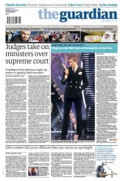 The Guardian Newspaper Front Page (UK) for 17 December 2012