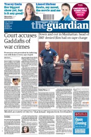 The Guardian (UK) Newspaper Front Page for 17 May 2011