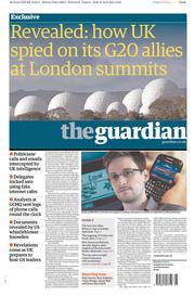The Guardian Newspaper Front Page (UK) for 17 June 2013