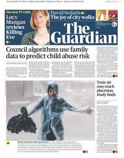 The Guardian (UK) Newspaper Front Page for 17 September 2018