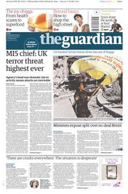 The Guardian (UK) Newspaper Front Page for 18 October 2017