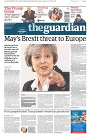The Guardian (UK) Newspaper Front Page for 18 January 2017