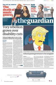 The Guardian (UK) Newspaper Front Page for 18 March 2016