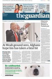 The Guardian (UK) Newspaper Front Page for 18 April 2017