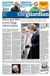 The Guardian (UK) Newspaper Front Page for 18 May 2011