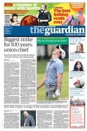 The Guardian Newspaper Front Page (UK) for 18 June 2011