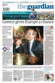 The Guardian (UK) Newspaper Front Page for 18 June 2012