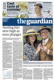 The Guardian Newspaper Front Page (UK) for 18 July 2015