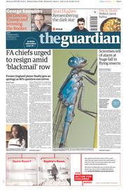 The Guardian (UK) Newspaper Front Page for 19 October 2017