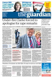 The Guardian (UK) Newspaper Front Page for 19 May 2011