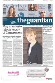 The Guardian (UK) Newspaper Front Page for 19 May 2017