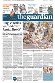 The Guardian (UK) Newspaper Front Page for 19 June 2017