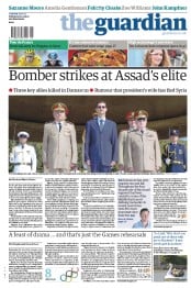 The Guardian (UK) Newspaper Front Page for 19 July 2012