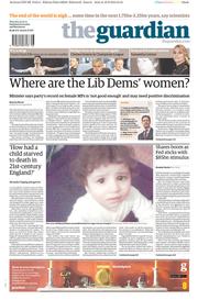 The Guardian Newspaper Front Page (UK) for 19 September 2013