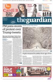 The Guardian (UK) Newspaper Front Page for 1 December 2017