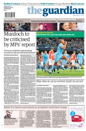 The Guardian (UK) Newspaper Front Page for 1 May 2012