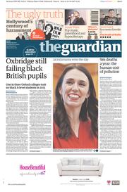 The Guardian (UK) Newspaper Front Page for 20 October 2017