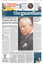 The Guardian (UK) Newspaper Front Page for 20 November 2014