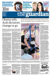 The Guardian (UK) Newspaper Front Page for 20 May 2011