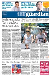 The Guardian Newspaper Front Page (UK) for 20 June 2011