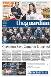 The Guardian Newspaper Front Page (UK) for 21 March 2015