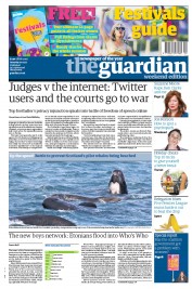 The Guardian (UK) Newspaper Front Page for 21 May 2011