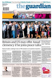 The Guardian (UK) Newspaper Front Page for 21 June 2012