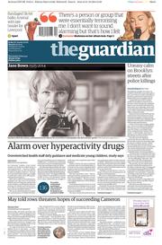 The Guardian Newspaper Front Page (UK) for 22 December 2014