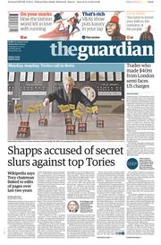 The Guardian (UK) Newspaper Front Page for 22 April 2015